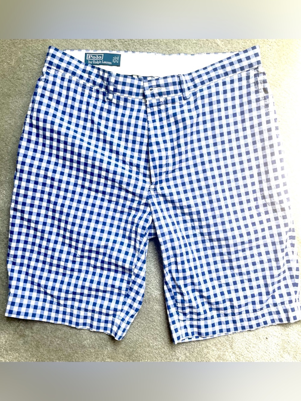 Polo by Ralph Lauren Blue and White Gingham Men’s Shorts